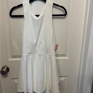 Free People White V-Neck Workout Dress